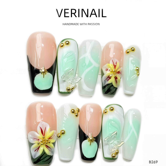 Press On Nails Color Black DL05