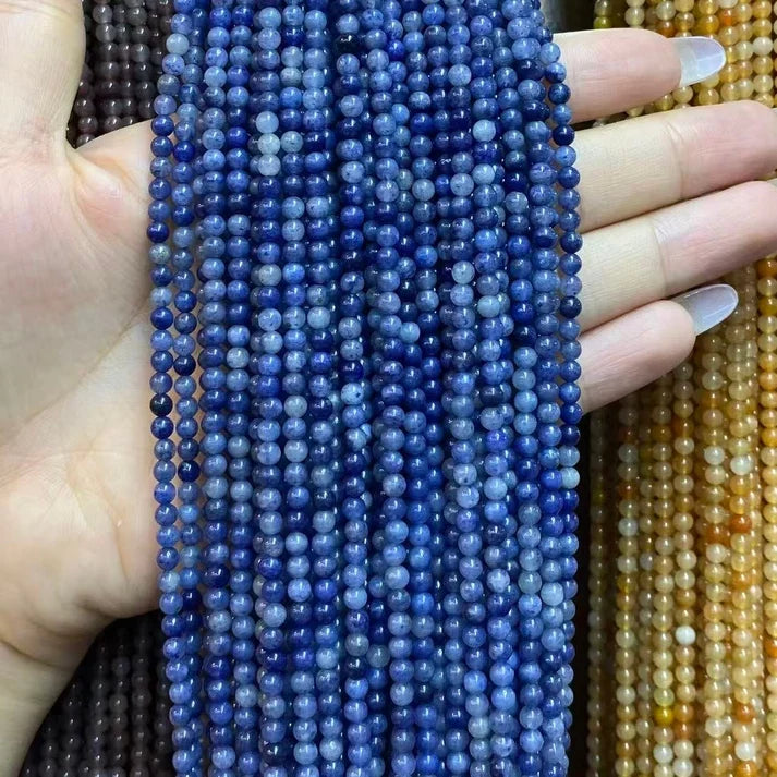 Blue Aventurine Tiny Smooth Round Beads 2mm 3mm 4mm