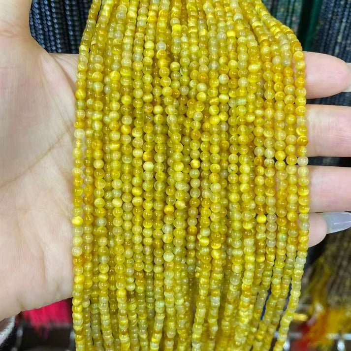 Honey Tiger Eyes Tiny Smooth Round Beads 2mm 3mm 4mm