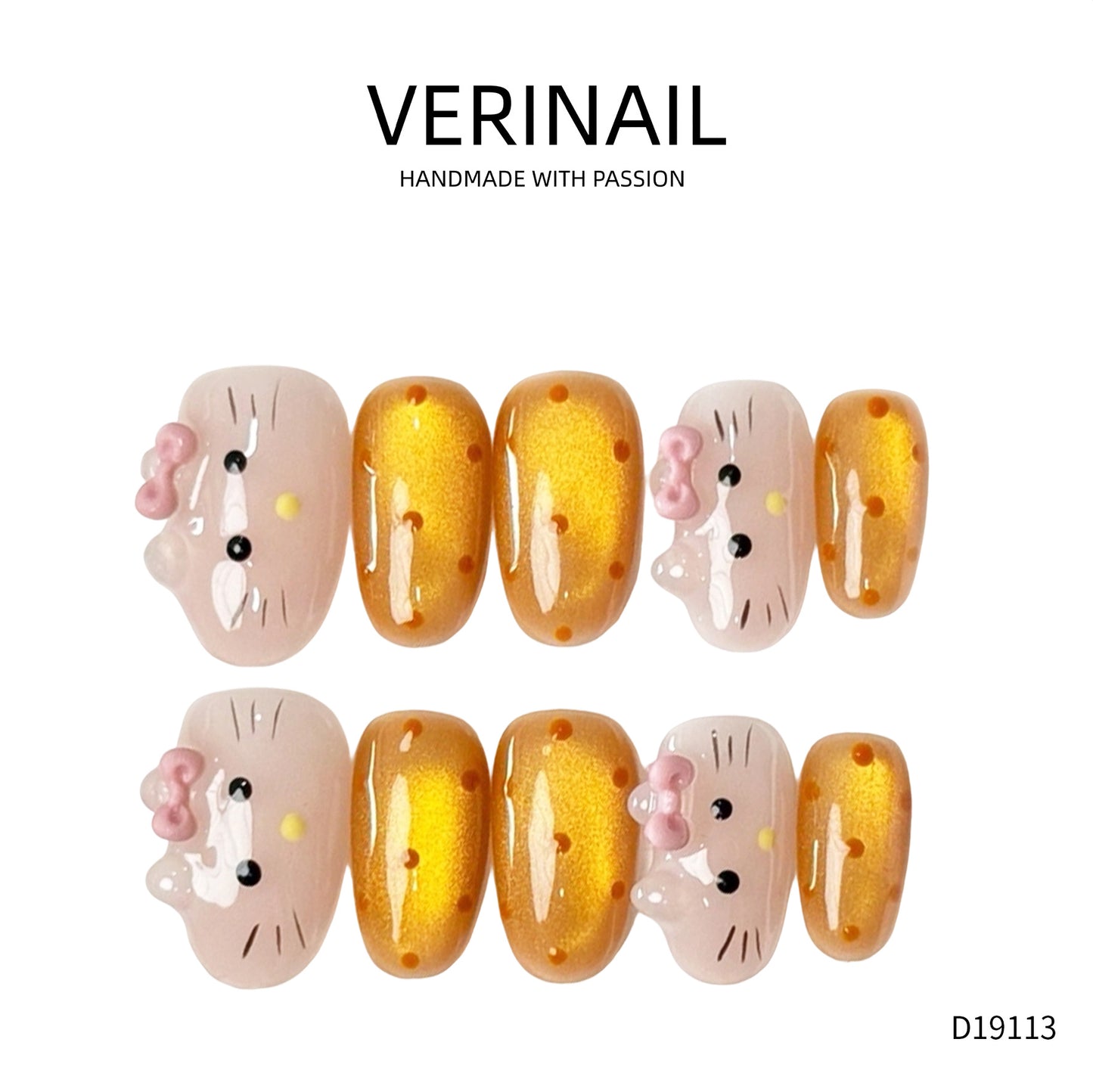 Press On Nails Color Golden DL01