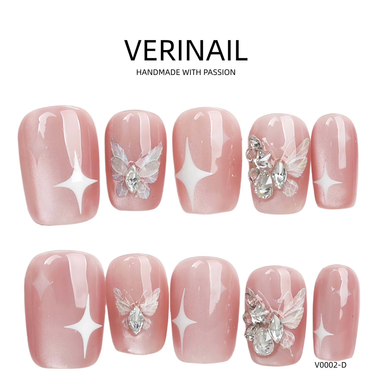 Press On Nails Color Pink CP01