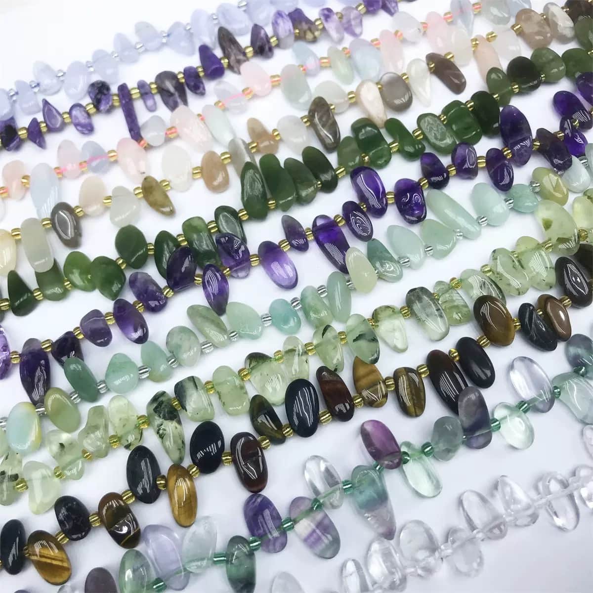 Chips Beads 7x14mm Gemstone/Quartz/Crystal/Aagte