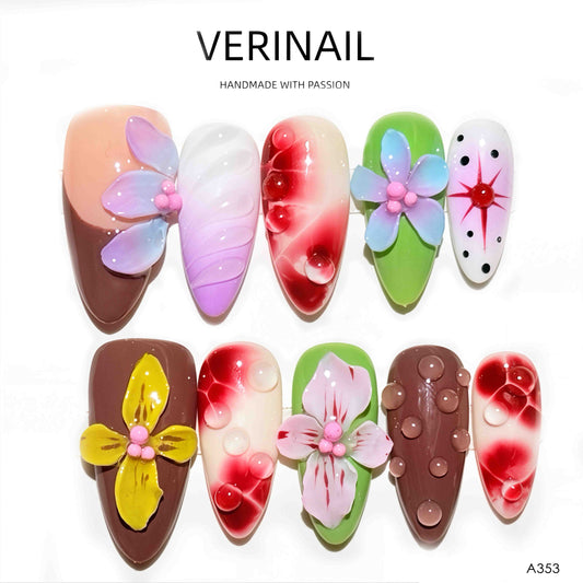 Press On Nails Almond-Medium-AM01