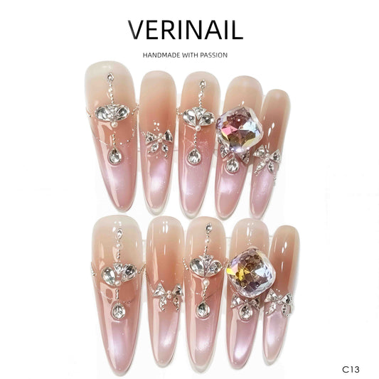 Press On Nails Almond-Long-AL03