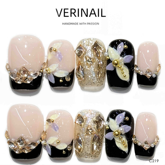 Press On Nails Ballerina- Short BS04