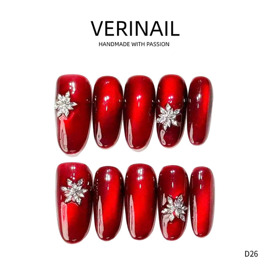 Press On Nails Color Red RD05