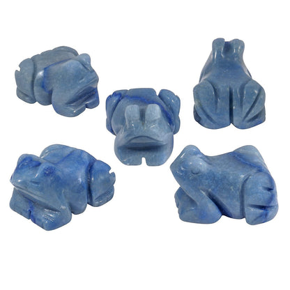 Frog Statue Hand Carved Animal Figurine