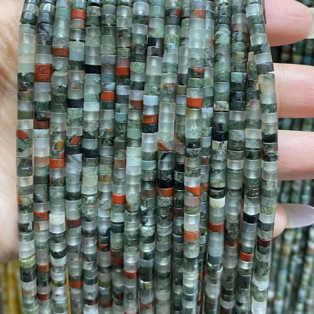 Heishi Rondelle Beads 2x4mm Quartz/Jasper/Agate/Crystal