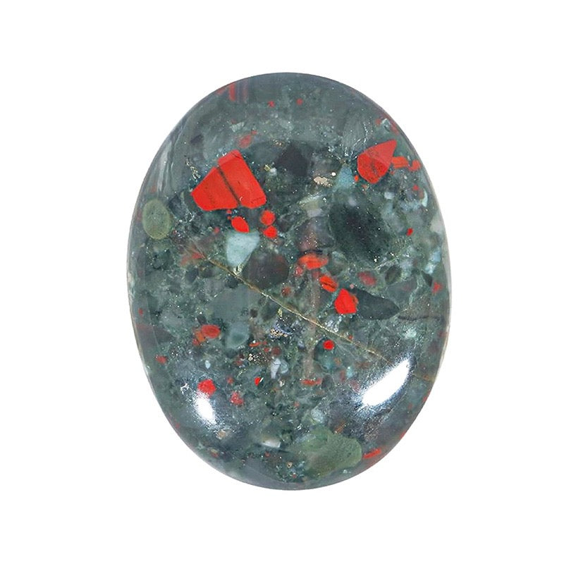 Oval Palm Stone, Polished Oval Gemstone Pocket Palm Stone Gift