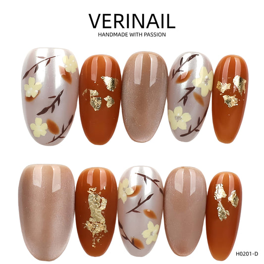 Press On Nails Color Golden DL04