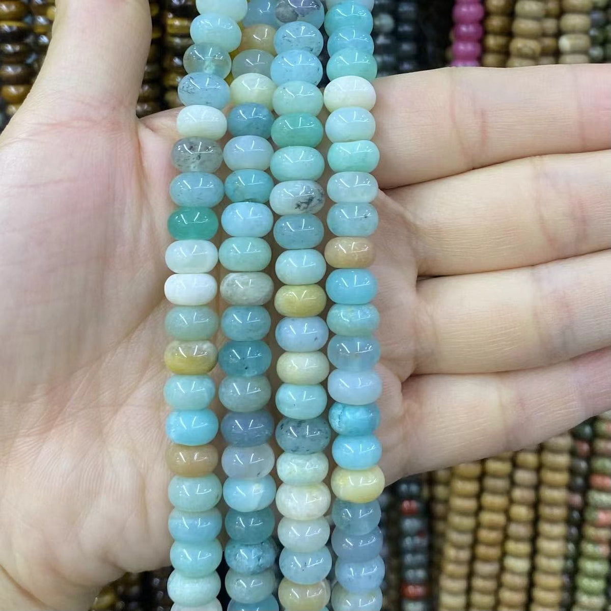 Round Rondelle Beads 2x4mm 4x6mm 5x8mm Quartz/Jasper/Agate