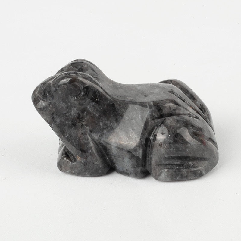 Frog Statue Hand Carved Animal Figurine