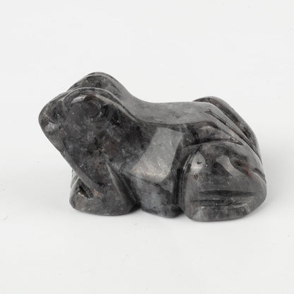 Frog Statue Hand Carved Animal Figurine