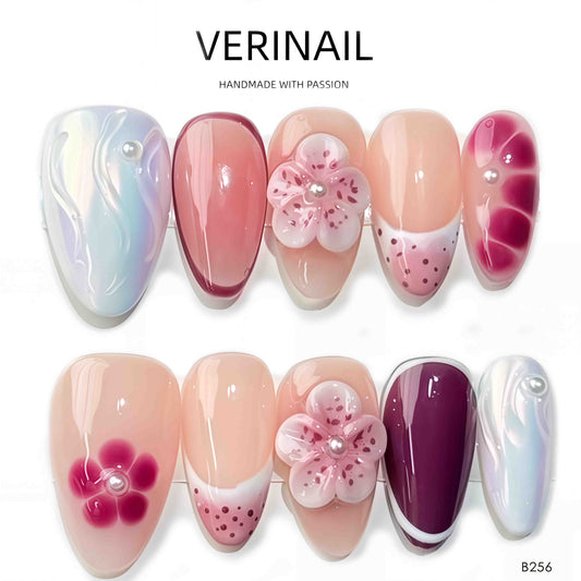 Press On Nails Color Purple CP01