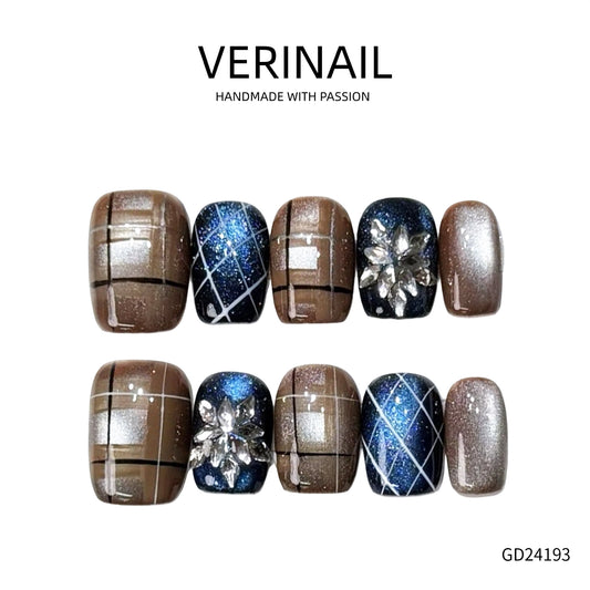 Press On Nails Color Blue DL02