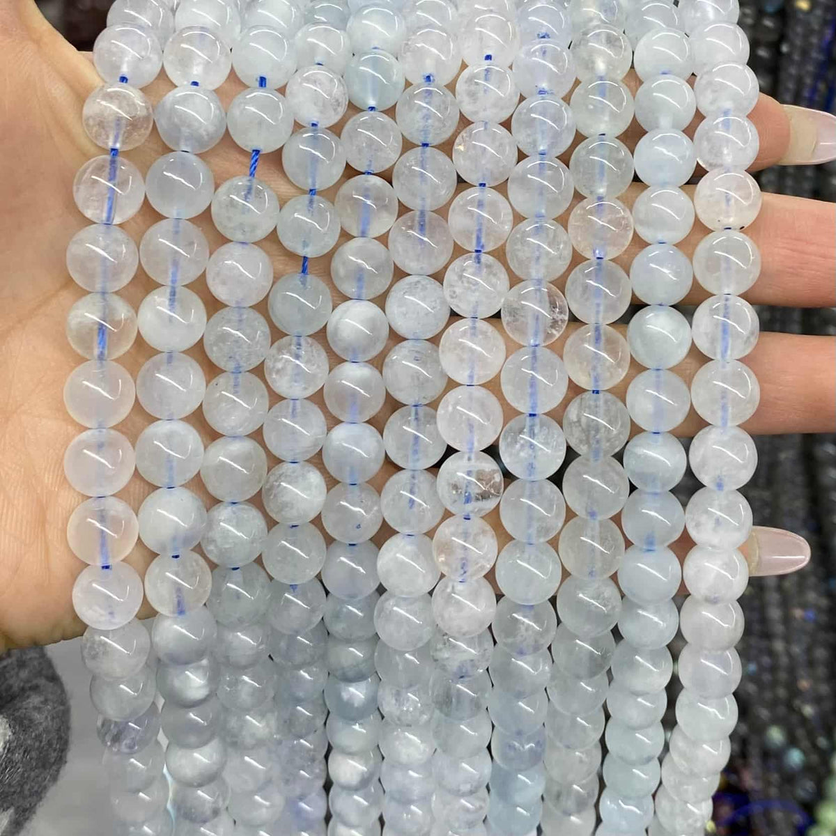 High-Quality Gemstone & Crystal Round Smooth Beads 4mm 6mm 8mm 10mm