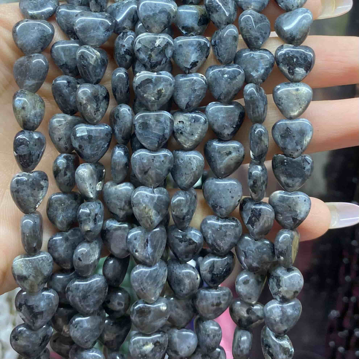 Smooth Heart Shape Beads 10mm/15mm Quartz/Jasper/Agate/Crystal