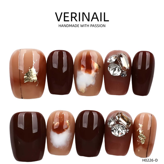 Press On Nails Color Golden DL04