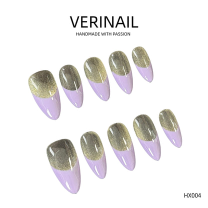 Press On Nails Color Purple CP02