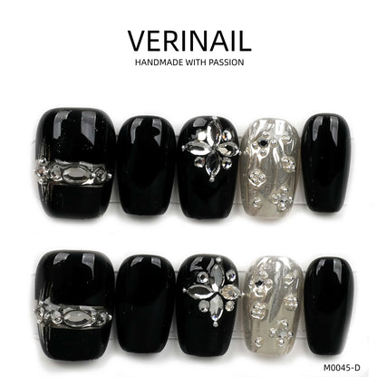 Press On Nails Color Black DL04
