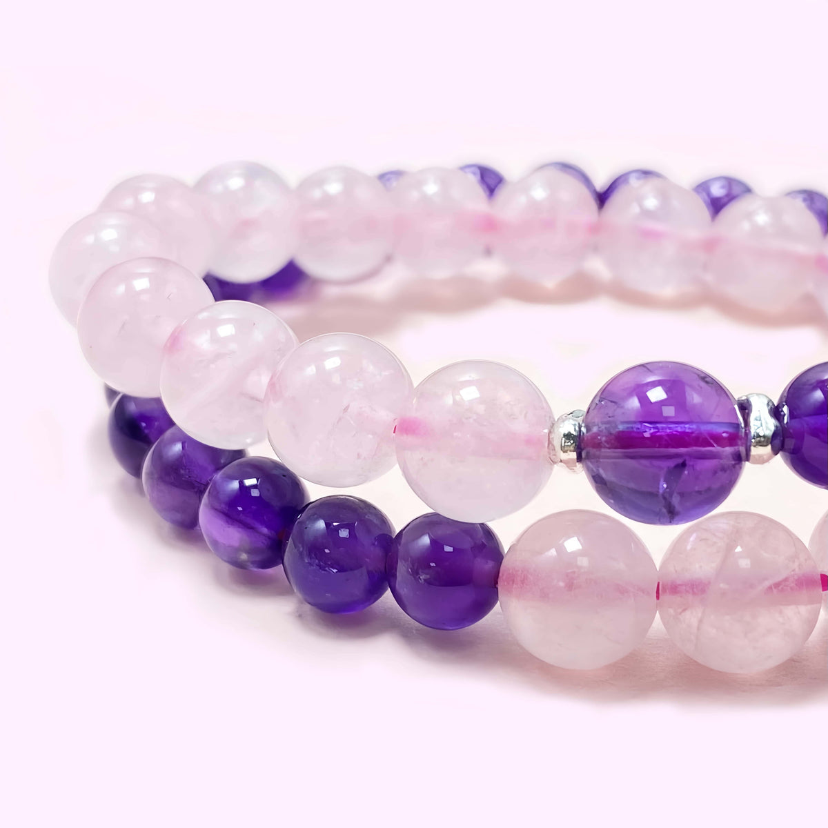 Doublel Quartz Crystal Bracelet for Love and Relationship