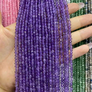 2mm 3mm 4mm Faceted Round Amethyst Beads