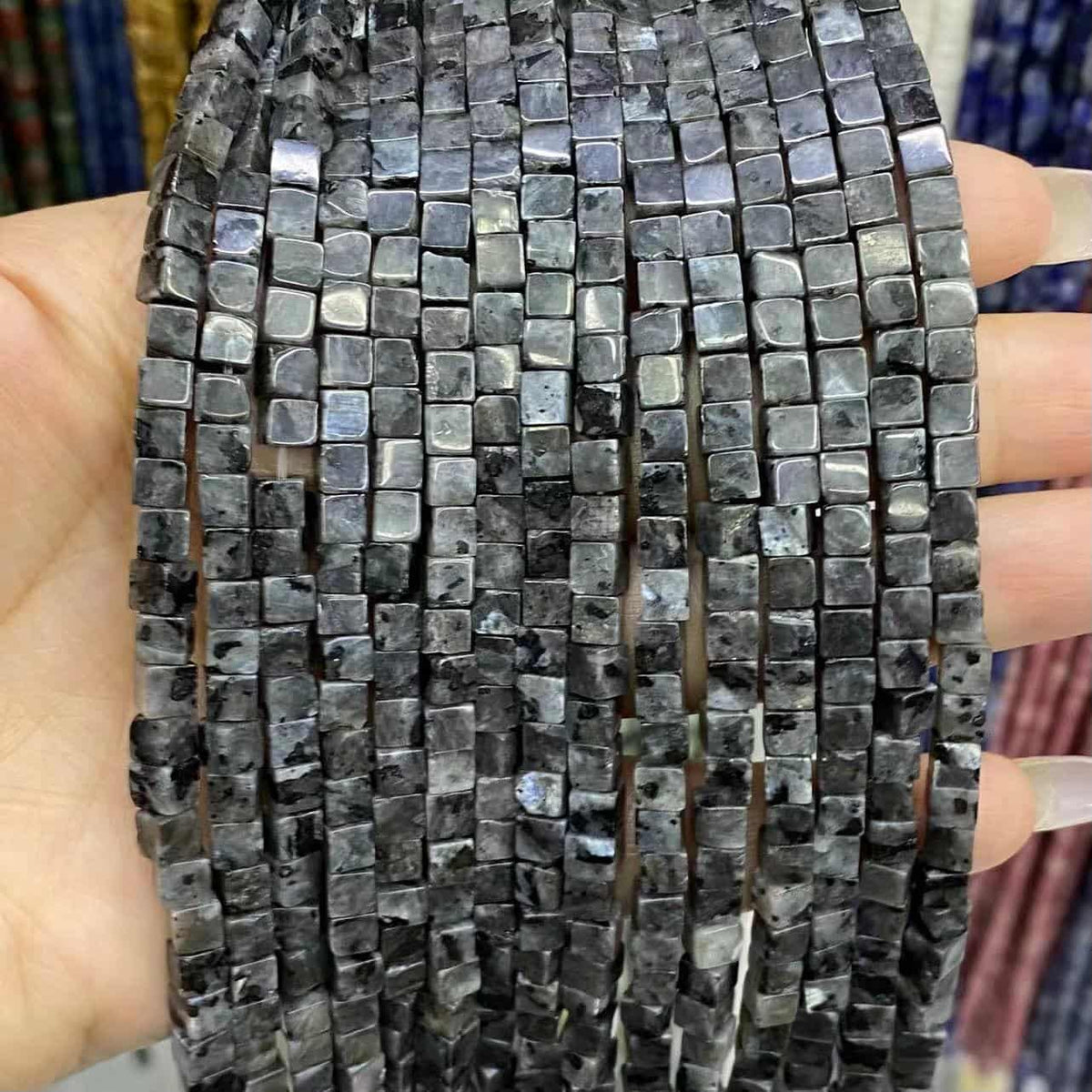 Square Cube Beads 4x4mm Quartz/Jasper/Agate/Crystal