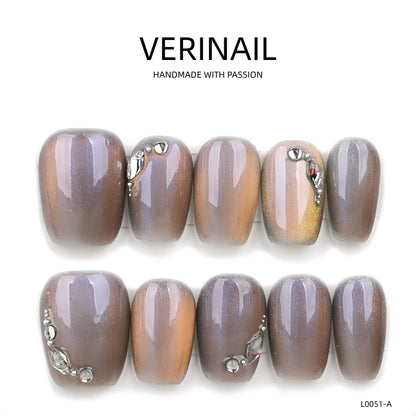 Press On Nails Color Purple CP02