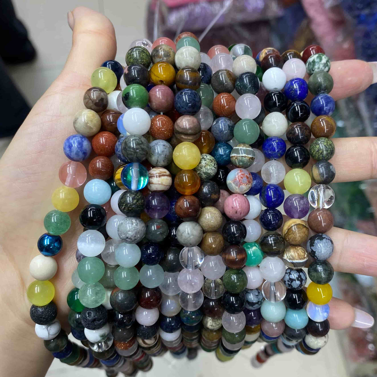 $2.5--8mm #2 Semi- Precious beads Free Shipping
