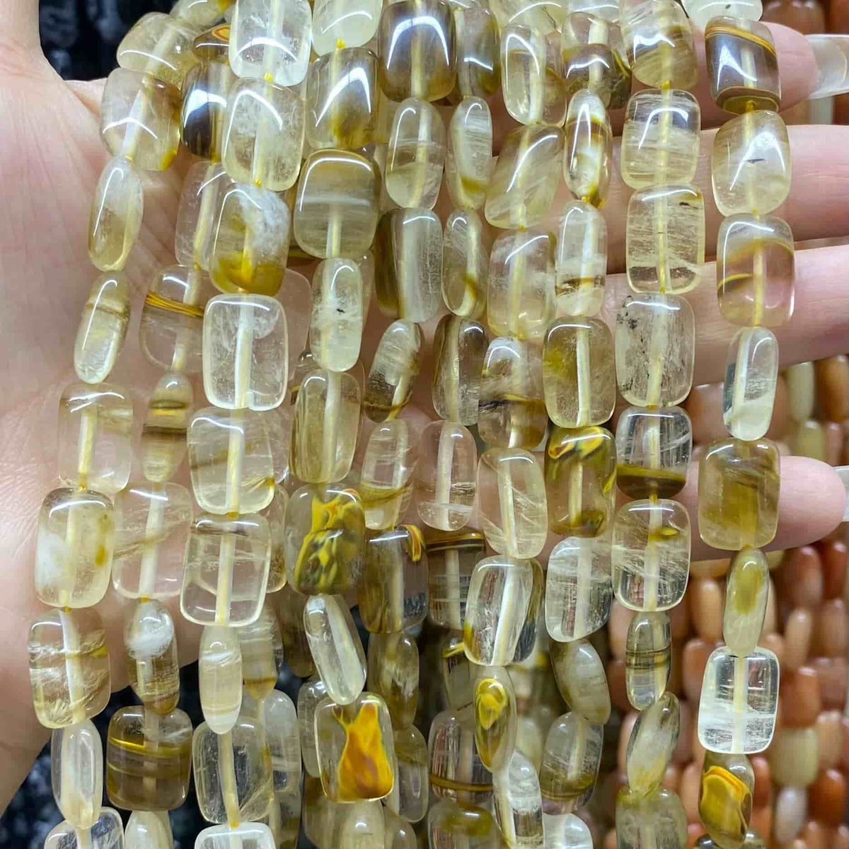 Smooth Rectangle Beads 10x14mm Quartz/Jasper/Agate/Crystal