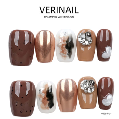 Press On Nails Color Golden DL04