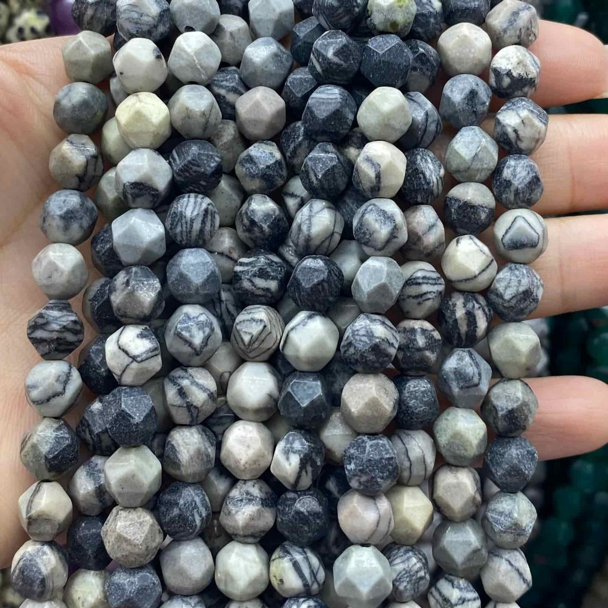 Diamond Faceted Beads 6mm/8mm/10mm Quartz/Jasper/Agate/Crystal