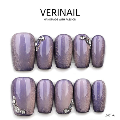 Press On Nails Color Purple CP02