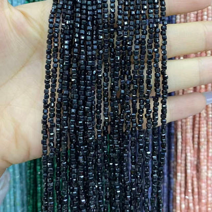 Tiny Square Faceted Beads 2-3mm Gemstone/Quartz/Jasper/Agate