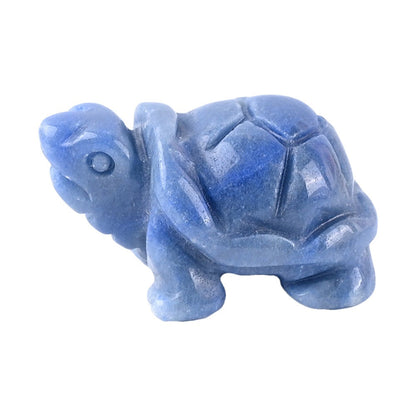 Turtle Statue Hand Carved Animal Figurine