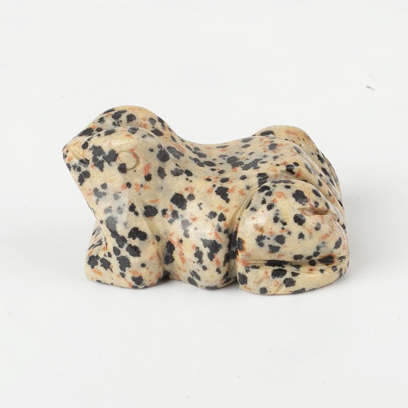 Frog Statue Hand Carved Animal Figurine