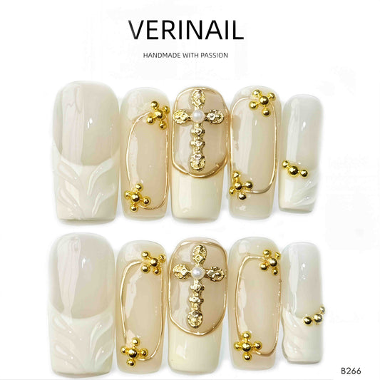 Press On Nails Color Golden DL01