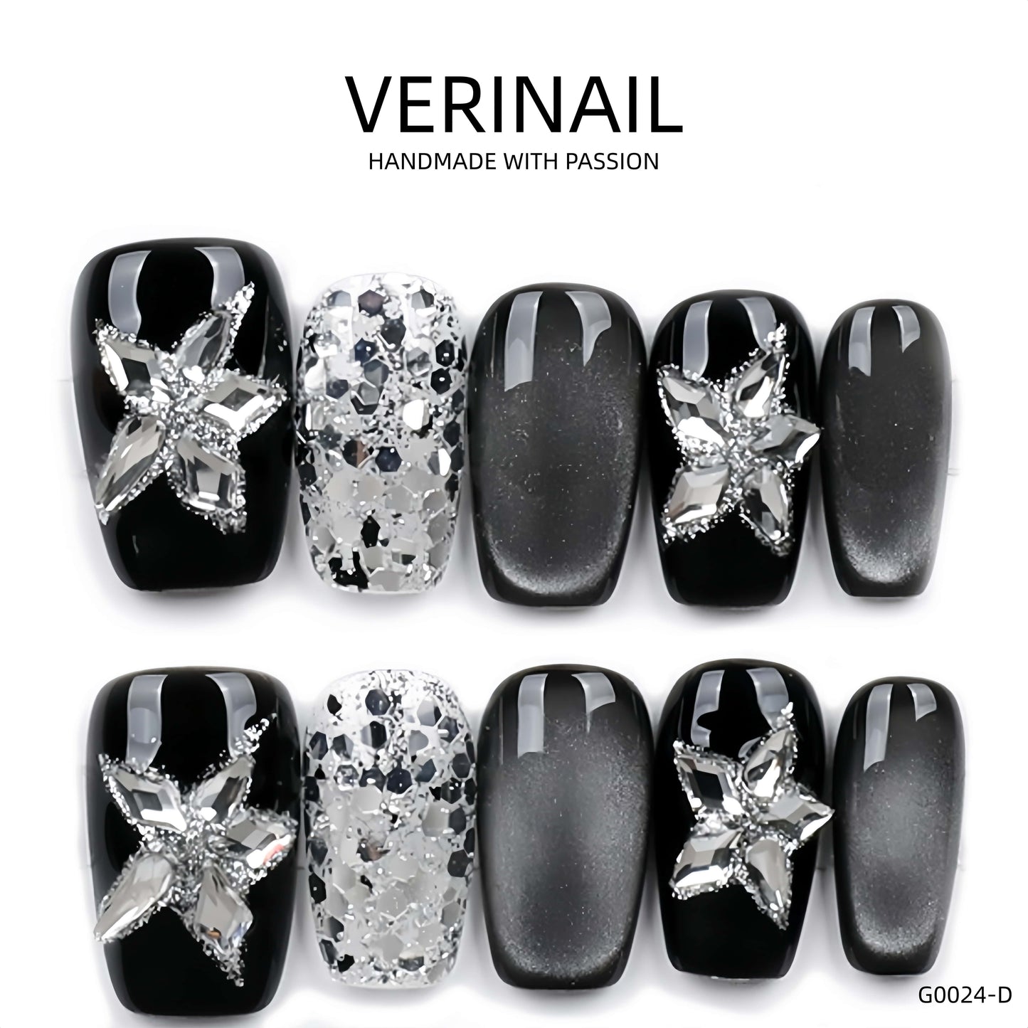 Press On Nails Color Black DL03