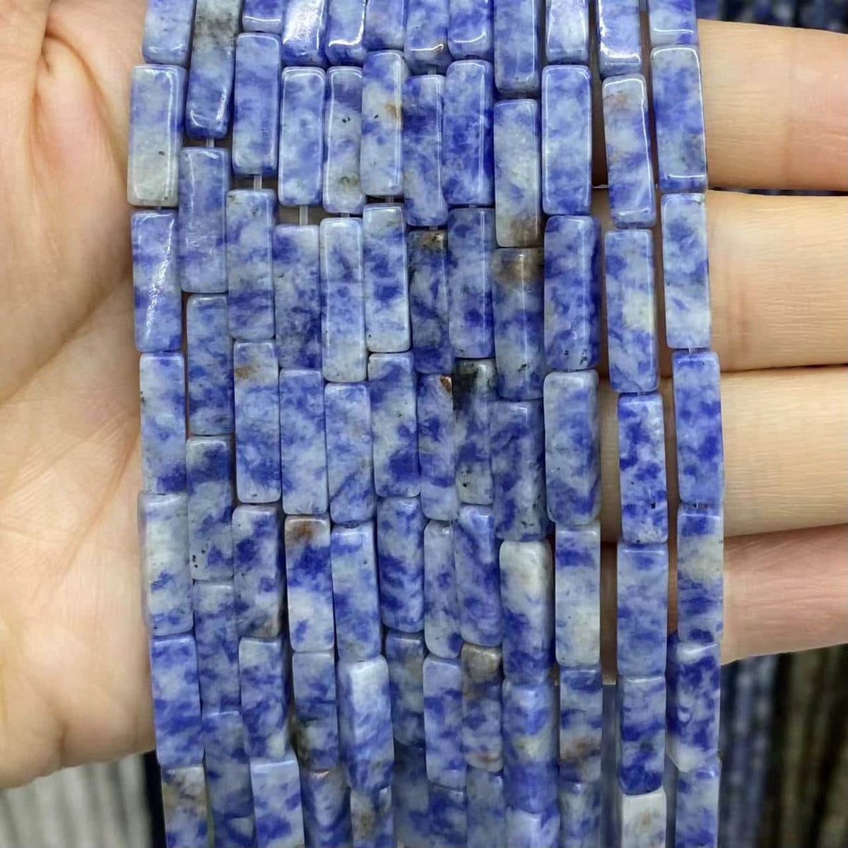Square Tube Beads 4x13mm Quartz/Jasper/Agate/Crystal