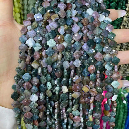 Leaf Clover Beads 8mm Quartz/Jasper/Agate/Crystal