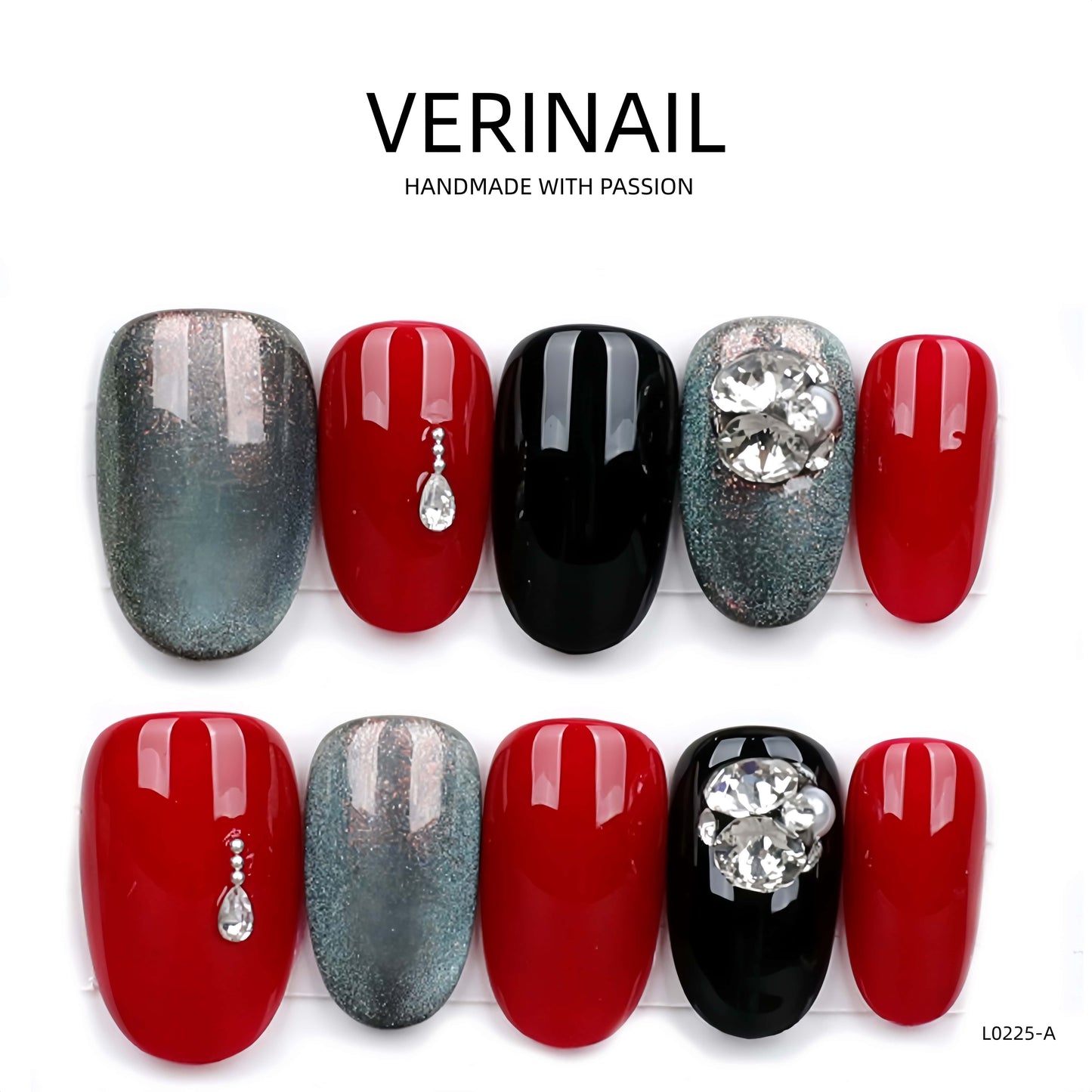 Press On Nails Color Black DL06