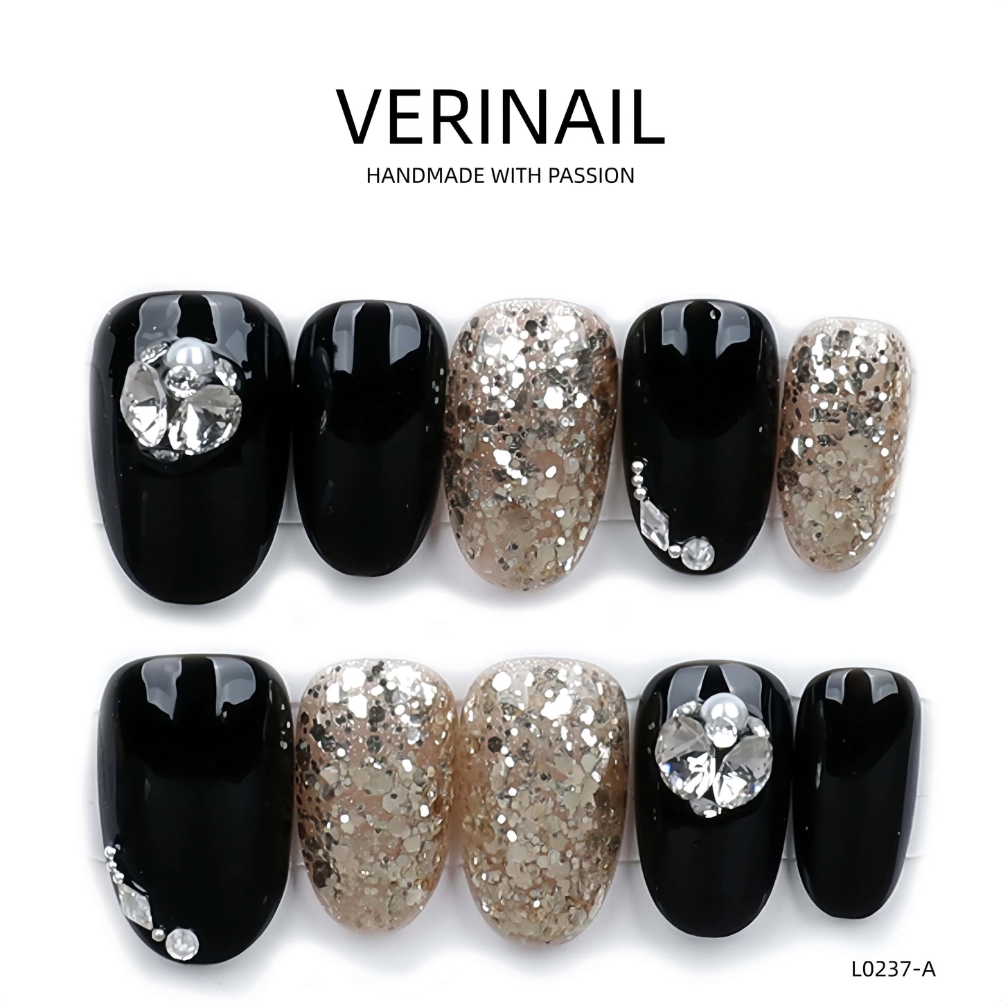 Press On Nails Color Golden DL02