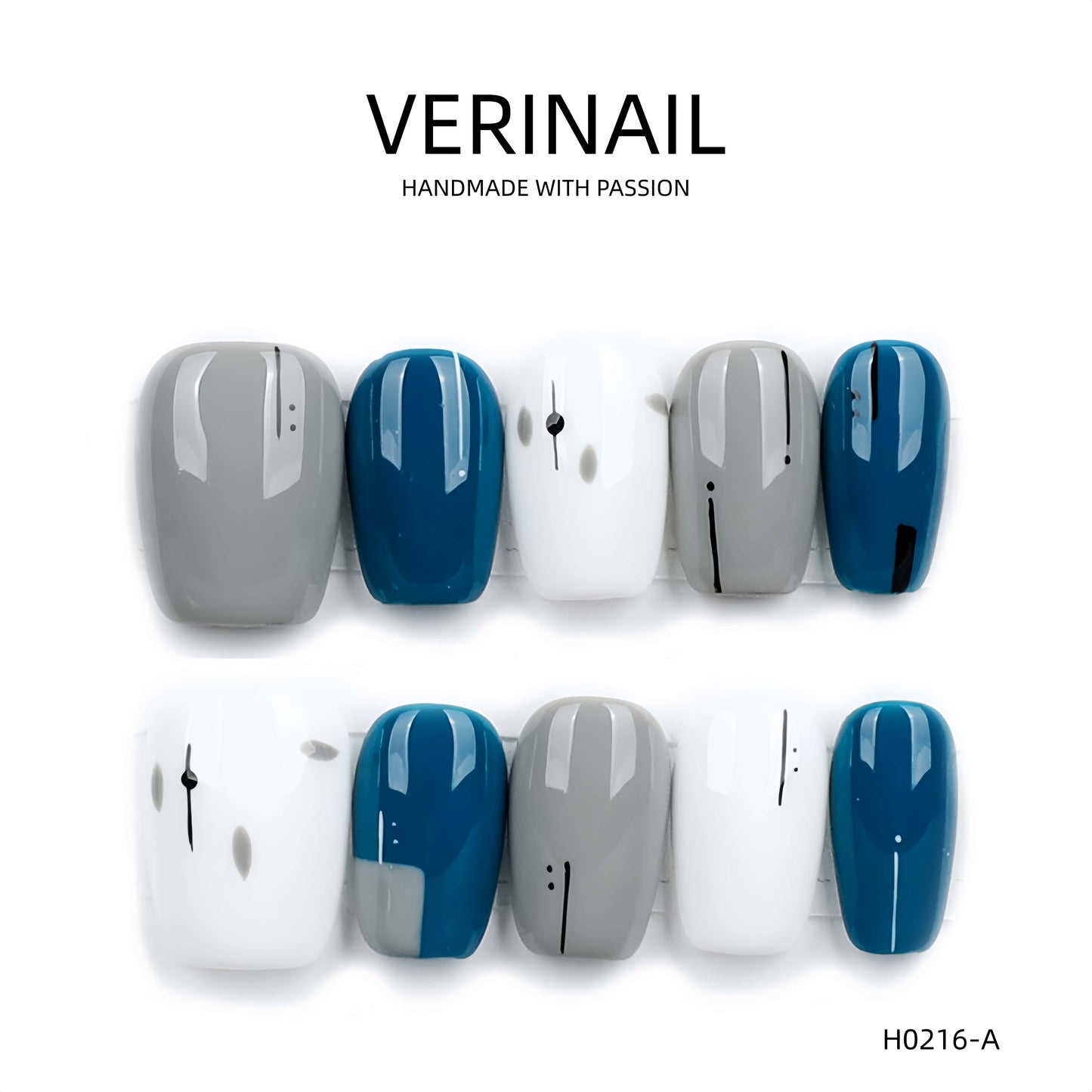 Press On Nails Color Blue DL02