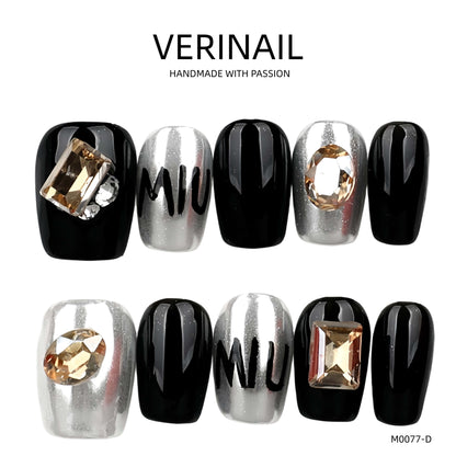 Press On Nails Color Black DL04