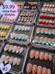 #2-11 Pressed On Nails Box – Handmade, Reusable, Unique Styles