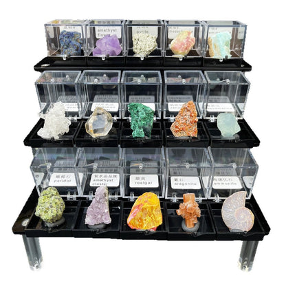 Micro Mineral Box Raw Crystal Gemstone Collection Box