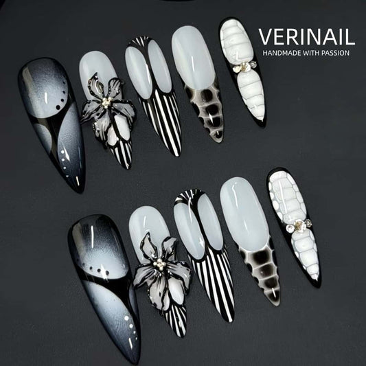 Press On Nails Color Black PDD01