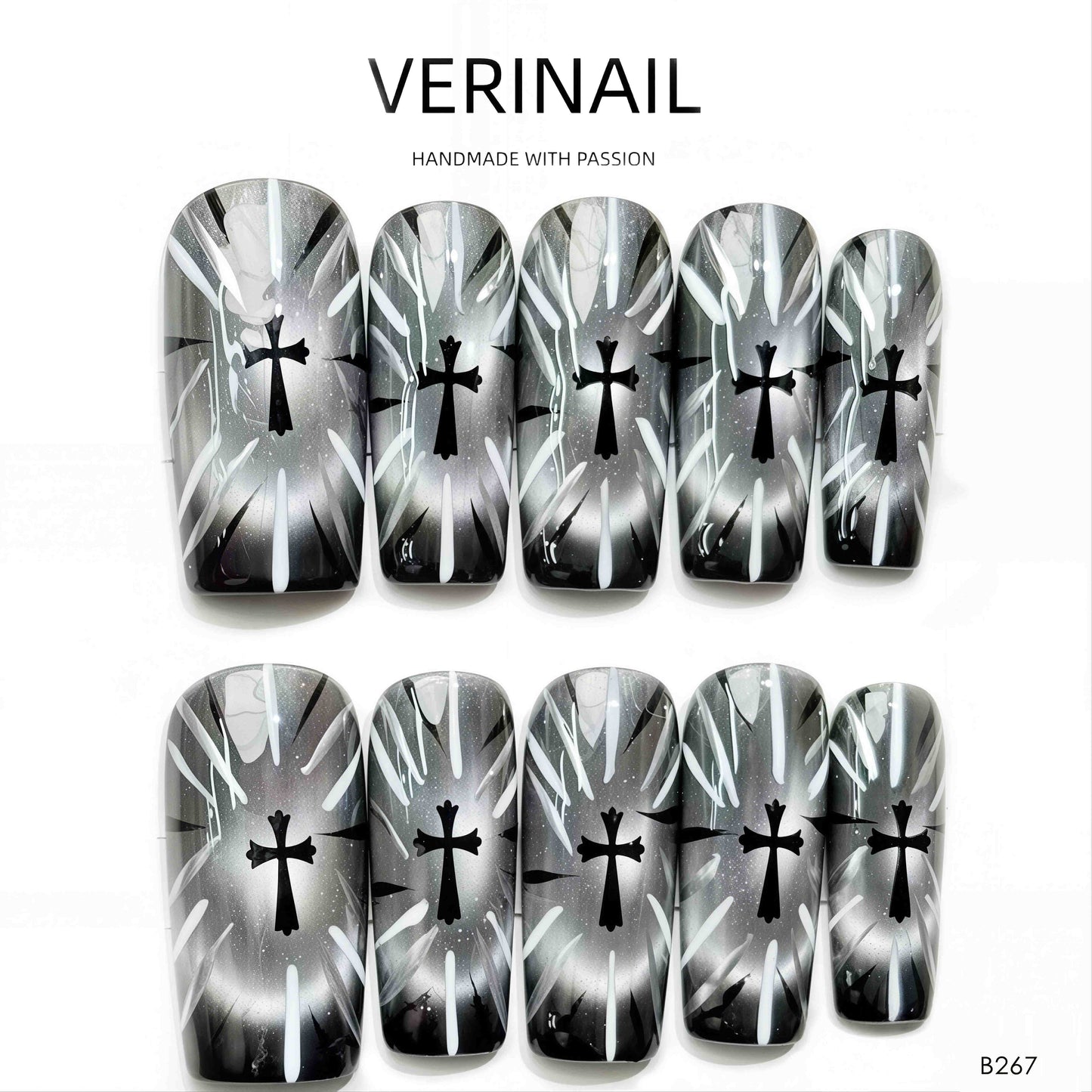 Press On Nails Color Black DL05