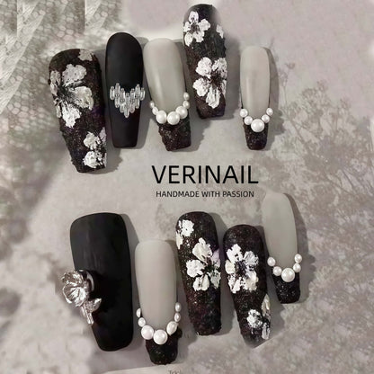 Press On Nails Color Black PDD01