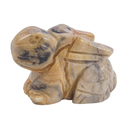Rabbit Statue Hand Carved Animal Figurine